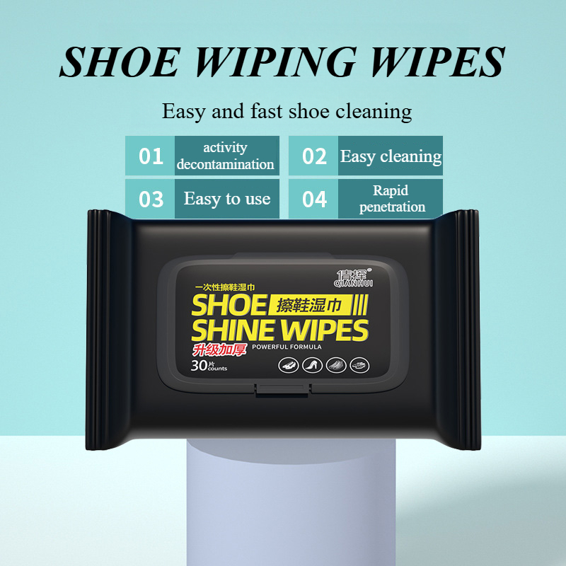Sneaker Care Wipes - 12 ชิ้น/30 ชิ้นทิ้งรองเท้าผ้าเช็ดทําความสะอาดแบบพกพาสีขาวรองเท้าทําความสะอาดผ้าเช็ดทําความสะอาดรองเท้าผ้าใบทําความสะอาด Quick เช็ดเปียก VIE