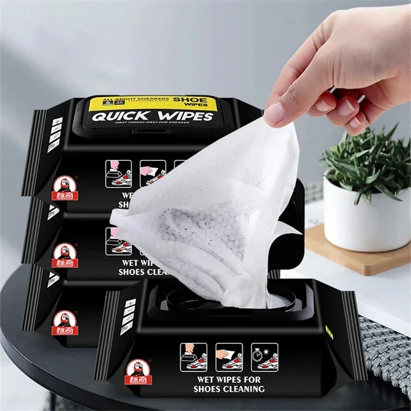 Sneaker Care Wipes - ผ้าเช็ดทำความสะอาดรองเท้าแบบใช้แล้วทิ้ง ใช้งานง่าย พกพาสะดวก สำหรับรองเท้าสีขาว ขจัดคราบครีม ดูแลทำความสะอาดรองเท้าผ้าใบ