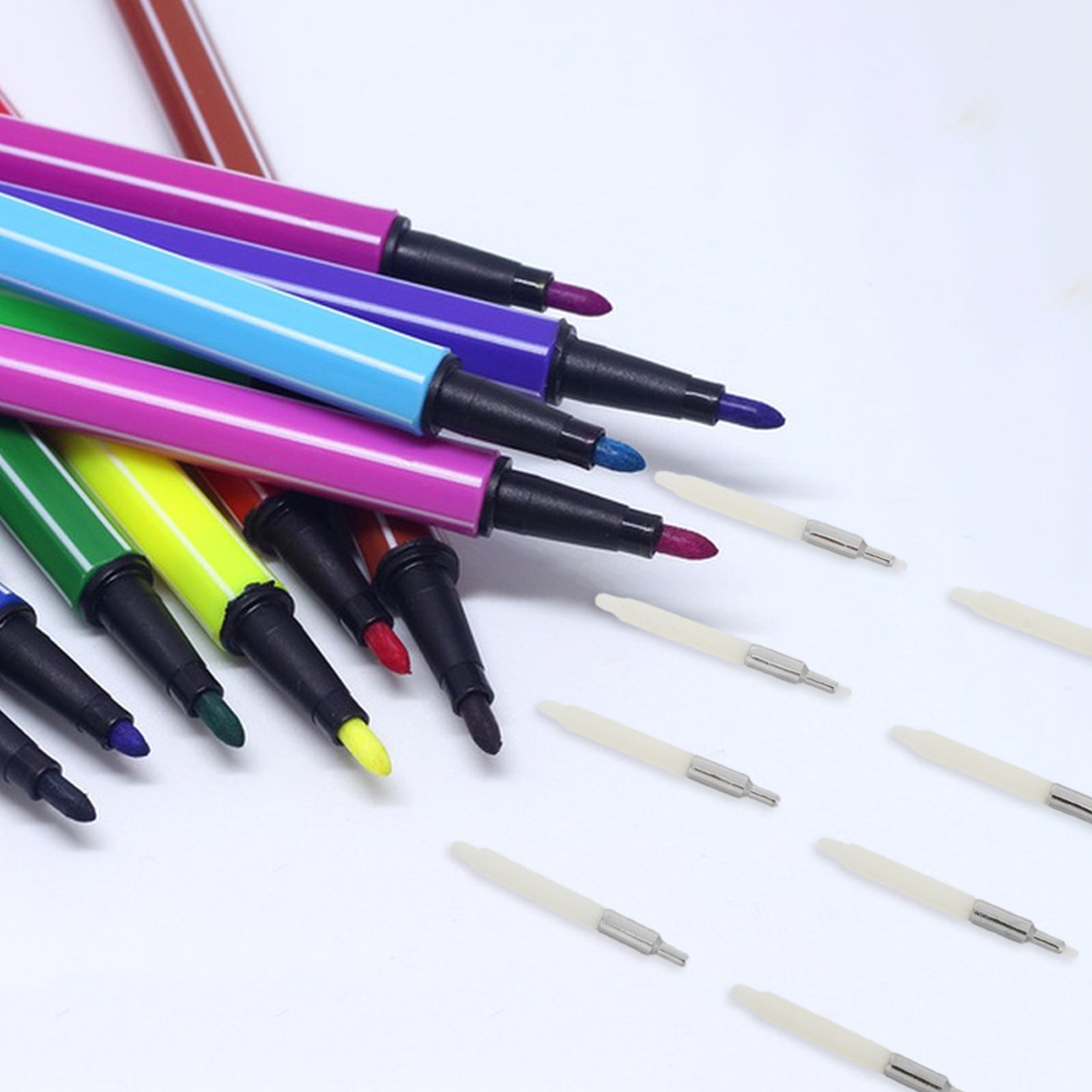 Midsole Marker Paint - ปากกามาร์กเกอร์ 12 ชิ้น หัวปากกาแบบละเอียด สำหรับงานระบายสีแบบละเอียด หัวปากกาเติมสีได้