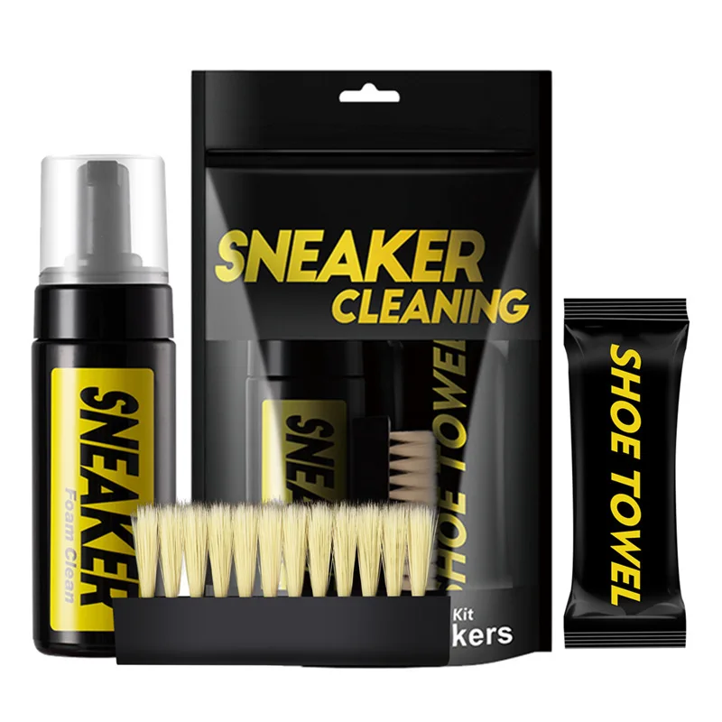 Sneaker Care For Suede - ชุดทำความสะอาดรองเท้าหนังกลับสีขาว 150 มล. แบบไม่ใช้น้ำ พร้อมแปรงและผ้าสำหรับดูแลรองเท้า