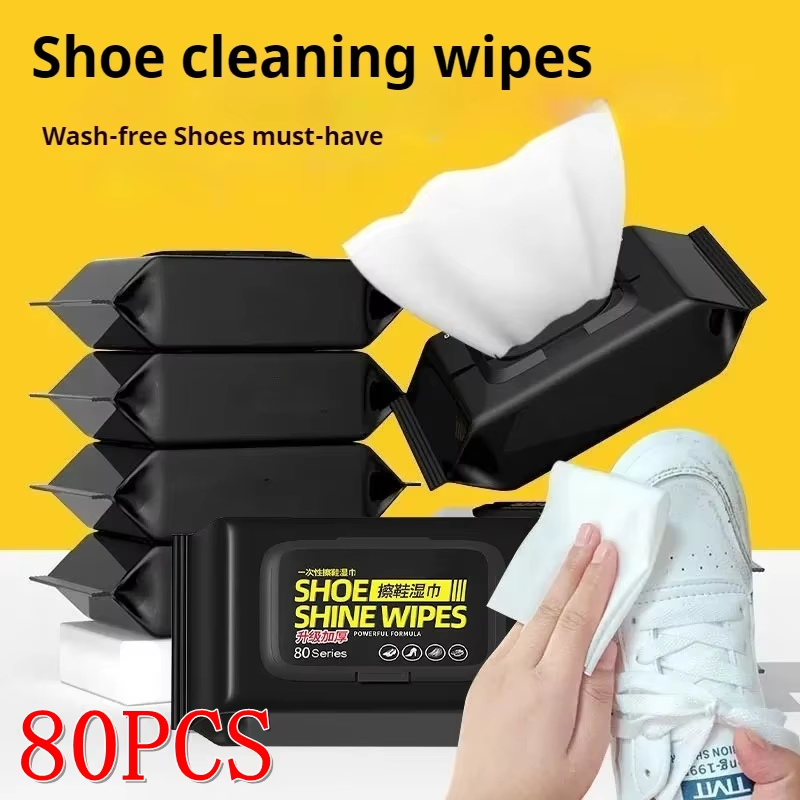 Sneaker Care Wipes - ผ้าเช็ดทำความสะอาดรองเท้าแบบใช้แล้วทิ้ง 12/30/80 ชิ้น สำหรับรองเท้าผ้าใบและรองเท้าสีขาว