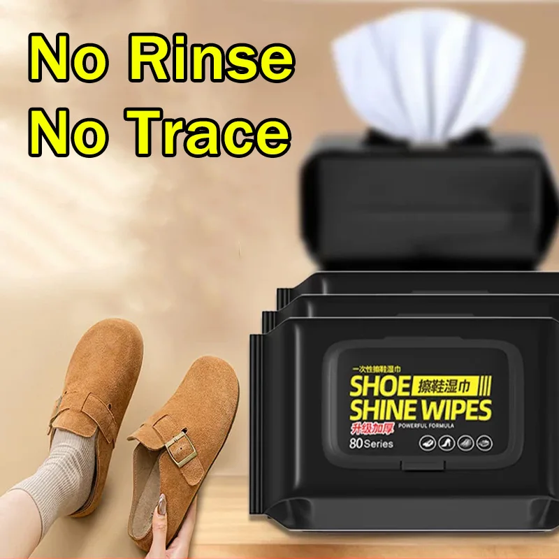 Sneaker Care Wipes - ผ้าเช็ดทำความสะอาดรองเท้าแบบพกพา ไม่ต้องล้างออก ใช้แล้วทิ้ง ขจัดคราบรองเท้าผ้าใบได้อย่างมีประสิทธิภาพ ผ้าเปียกเช็ดทำความสะอาดรองเท้าสีขาวอย่างรวดเร็ว